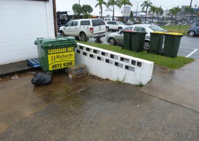 Car park before, a slippery slope