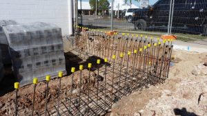 Framing for the retaining wall