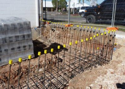 Framing for the retaining wall