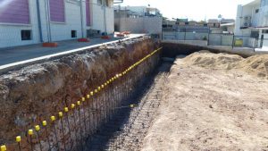 Work undertaken for the retaining wall
